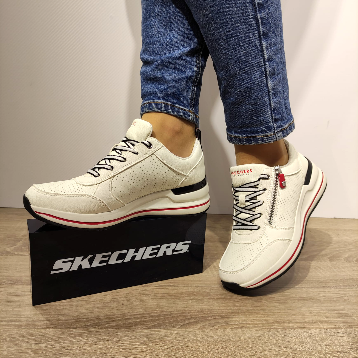 PANTOFI SPORT DAMA SKECHERS 177335 WHT - imagine 3