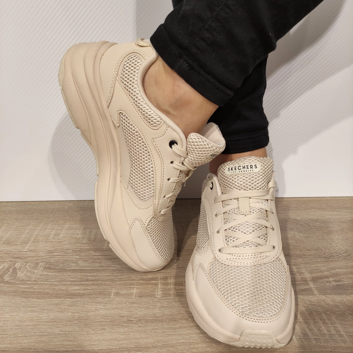 PANTOFI SPORT DAMA SKECHERS 177402 SAND BEJ - imagine 4
