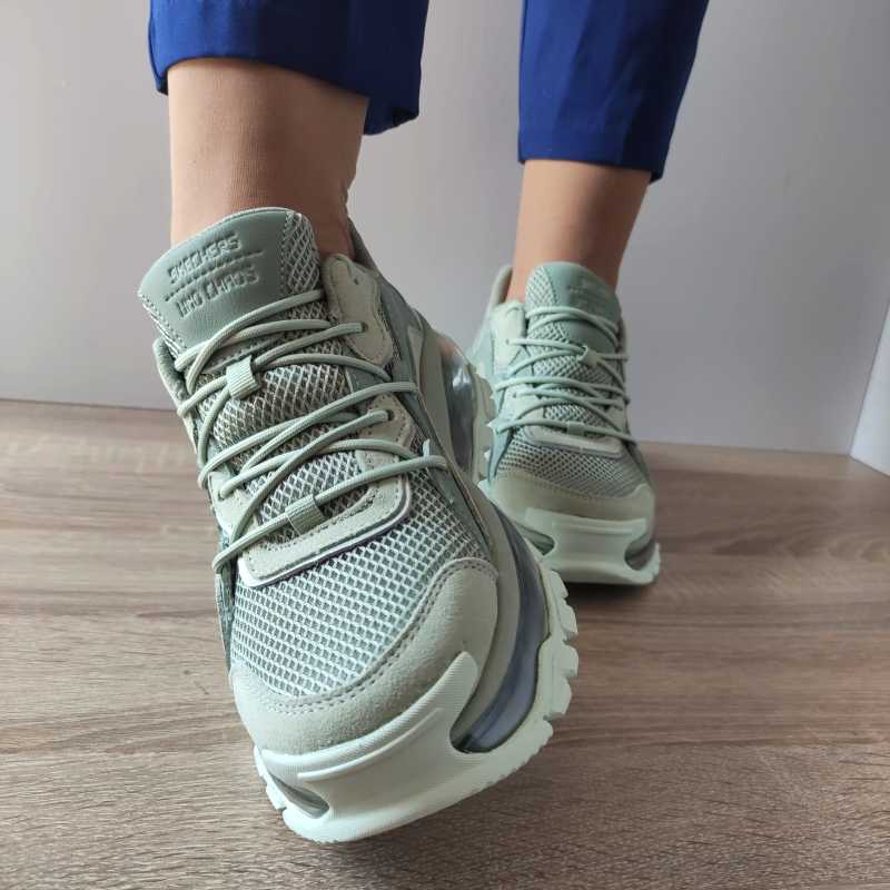 PANTOFI SPORT DAMA SKECHERS 177935 SAGE - imagine 3
