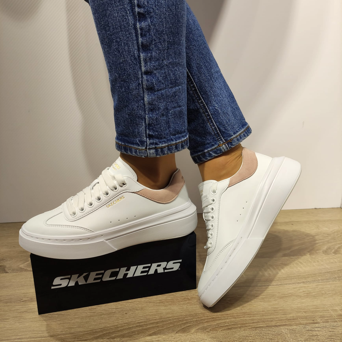 PANTOFI SPORT DAMA SKECHERS 185060 WPK - imagine 6