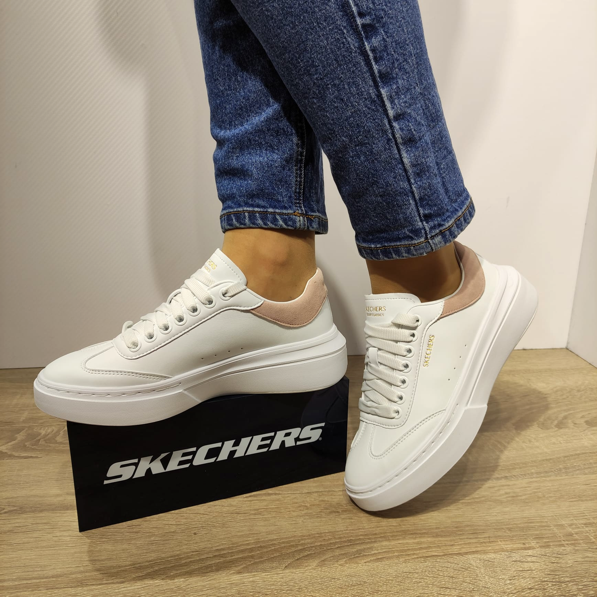 PANTOFI SPORT DAMA SKECHERS 185060 WPK - imagine 2