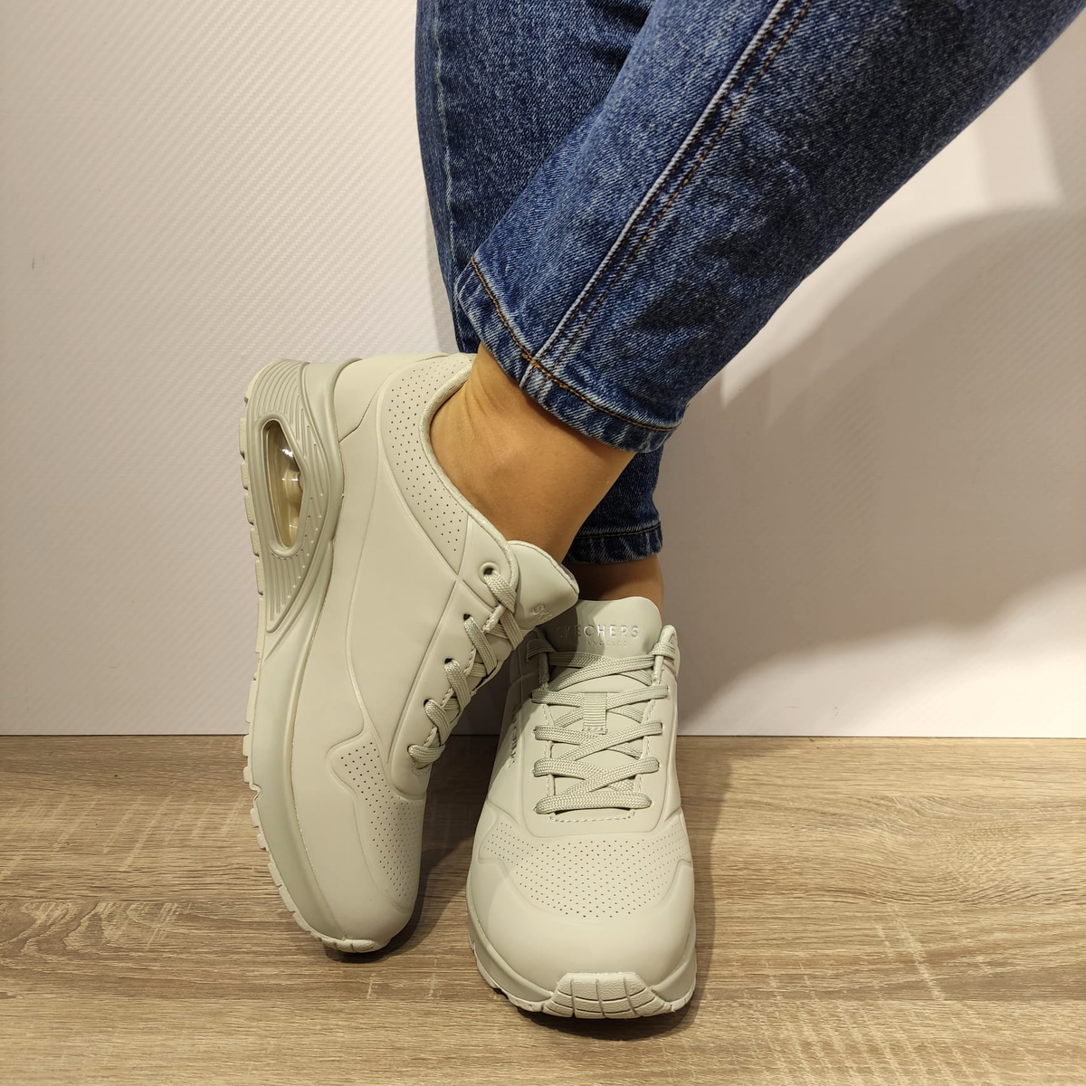 PANTOFI SPORT DAMA SKECHERS 73690 OFF WHITE - imagine 5