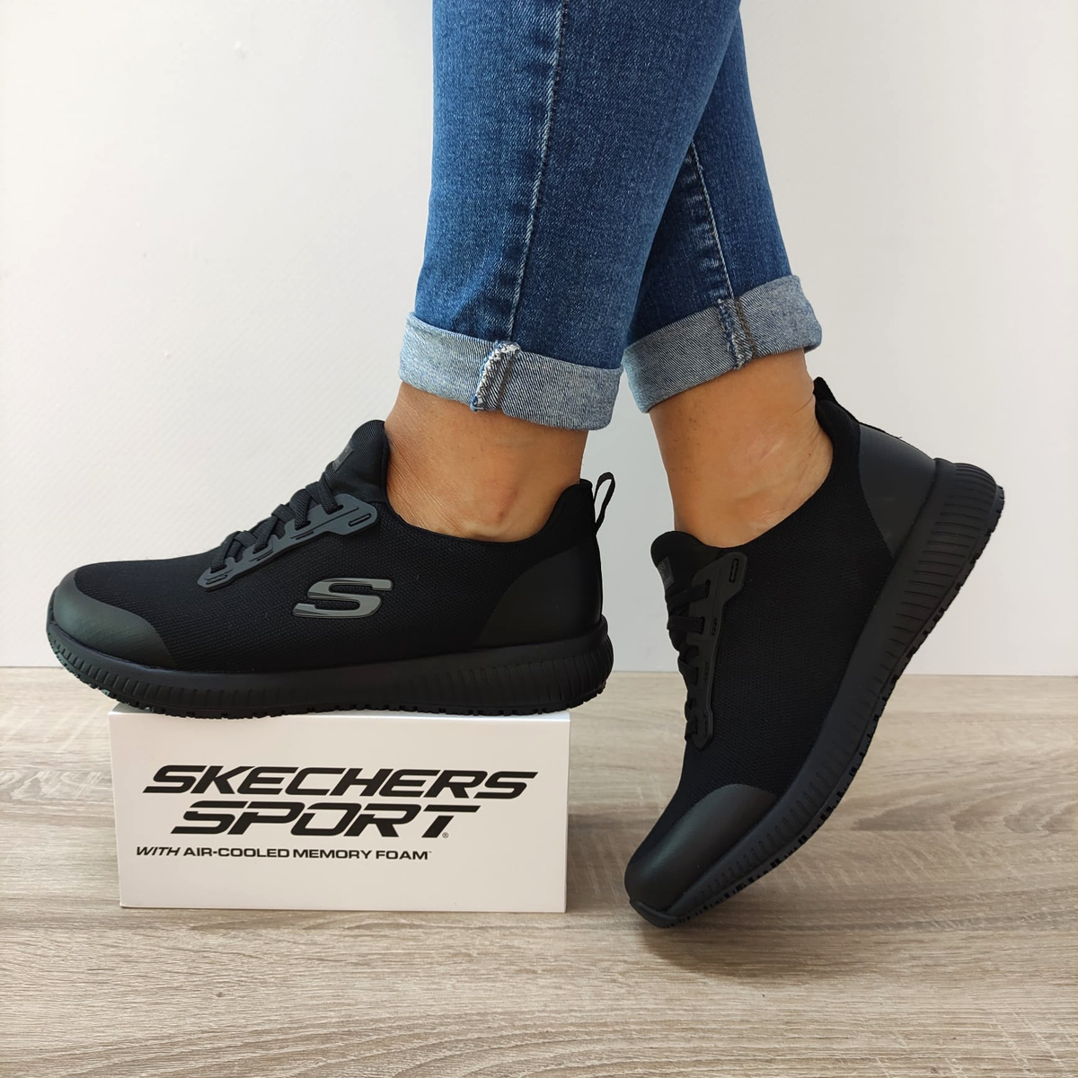 PANTOFI SPORT DAMA SKECHERS 77222EC BLK - imagine 2