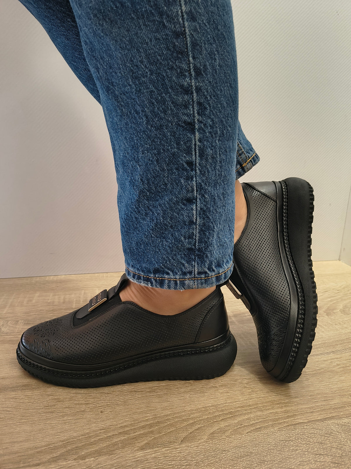 PANTOFI CASUAL DAMA DOGATI 017 542 NEGRI - imagine 3