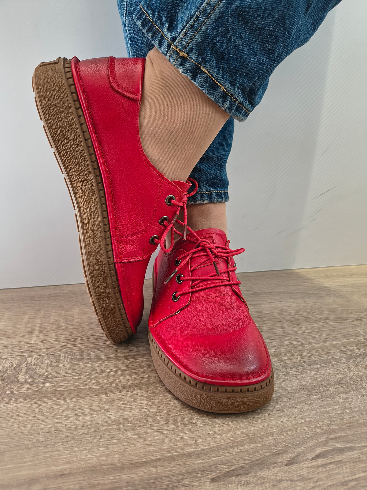 PANTOFI CASUAL DAMA FORMAZIONE 663 ROSII - imagine 5