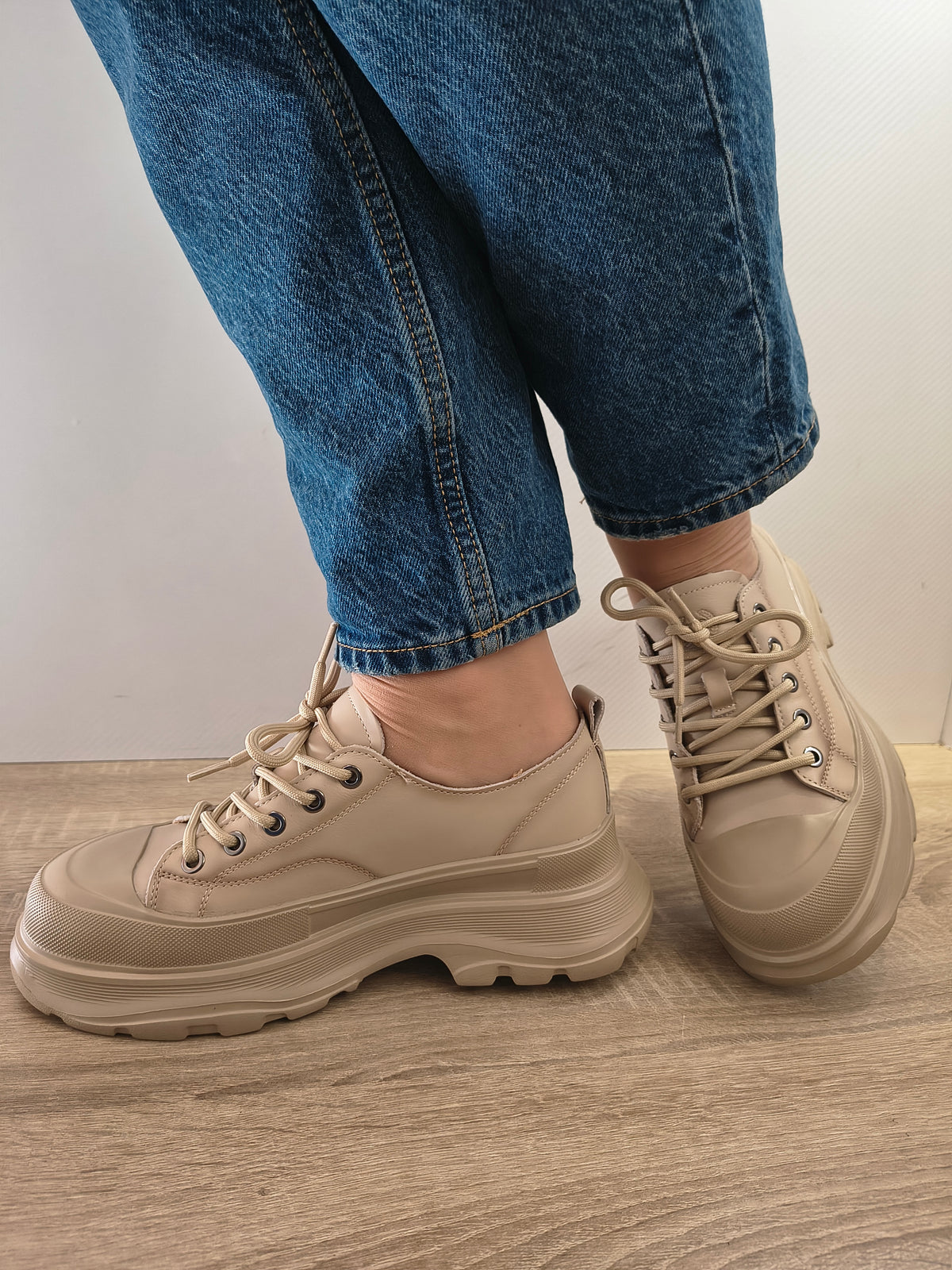 PANTOFI CASUAL DAMA FRANCO GERARDO 6805 BEJ - imagine 2