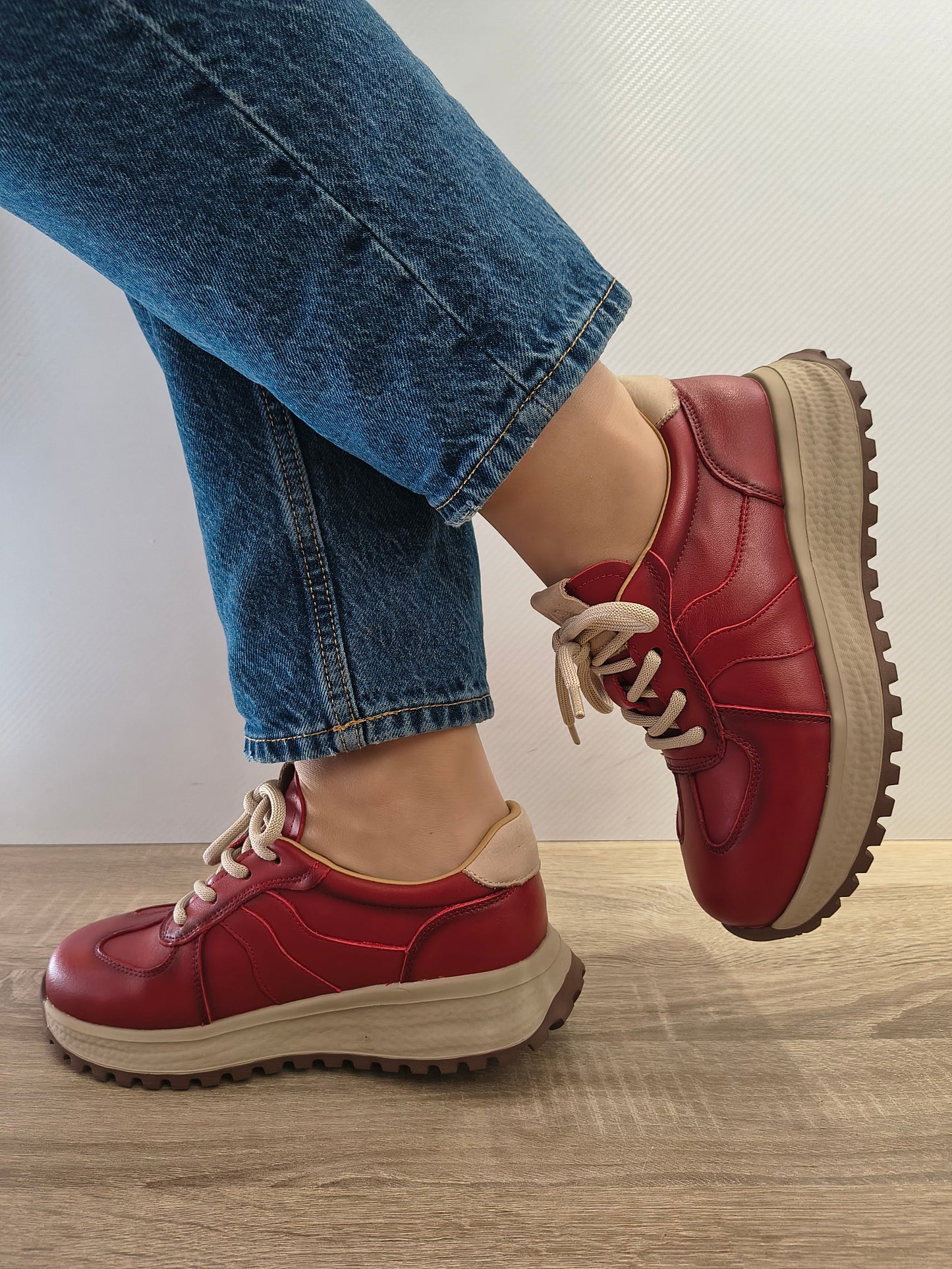 PANTOFI CASUAL DAMA FRANCO GERARDO 88253 ROSII