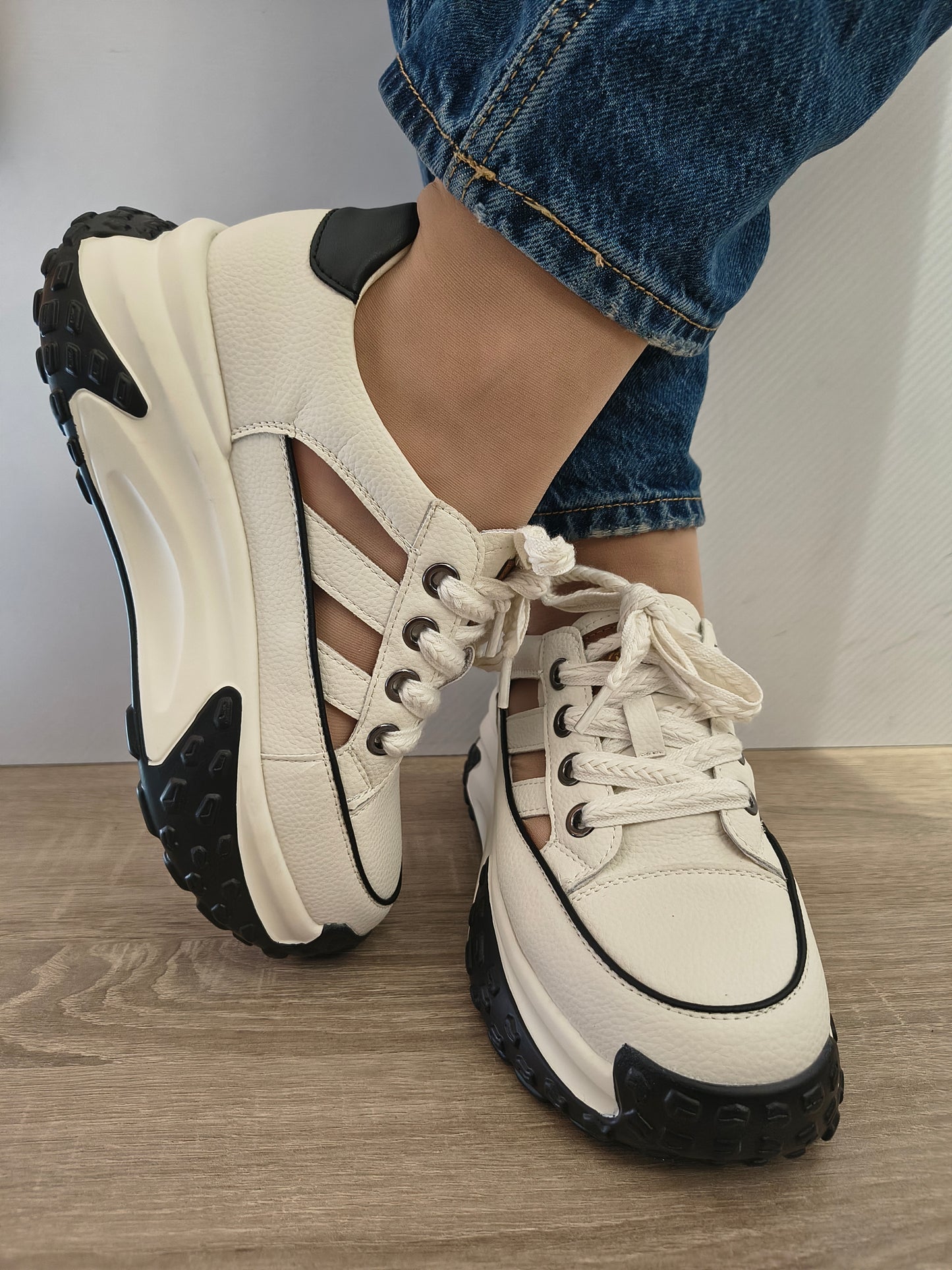 PANTOFI CASUAL DAMA FRANCO GERARDO 9071-1 WHITE SPRE CREM - imagine 5