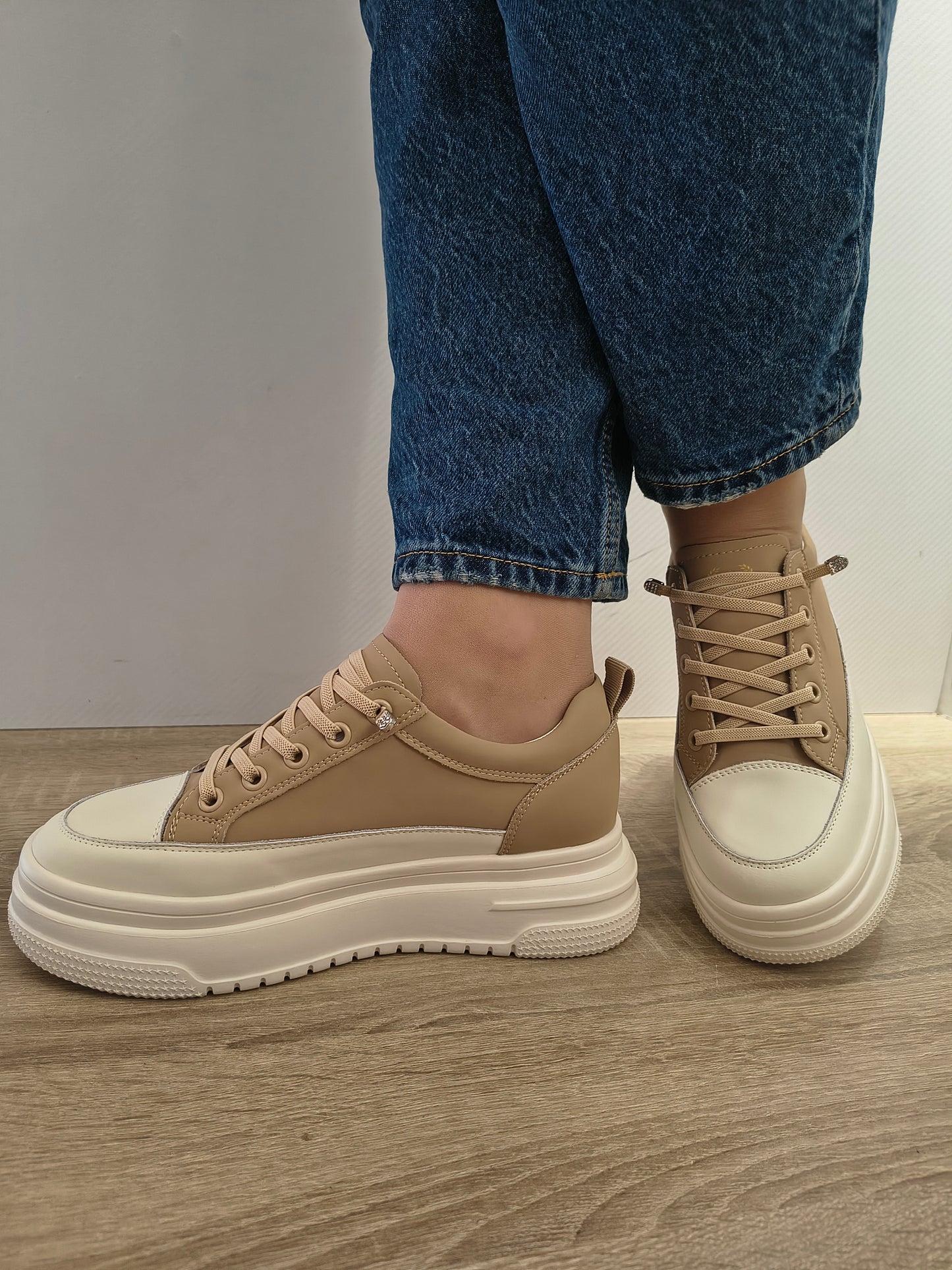 PANTOFI CASUAL DAMA FRANCO GERARDO 95569-8 APRICOT - imagine 2