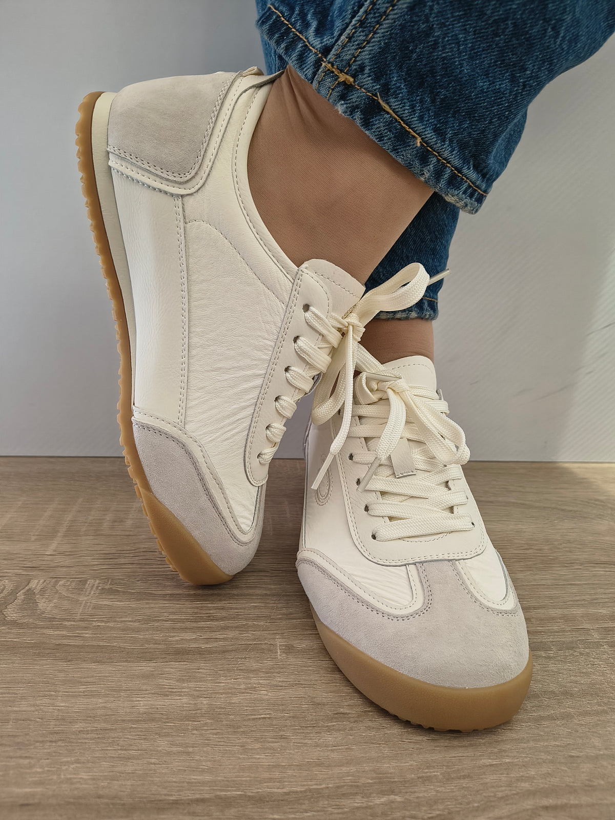 PANTOFI CASUAL DAMA FRANCO GERARDO KM0820 CREM - imagine 5