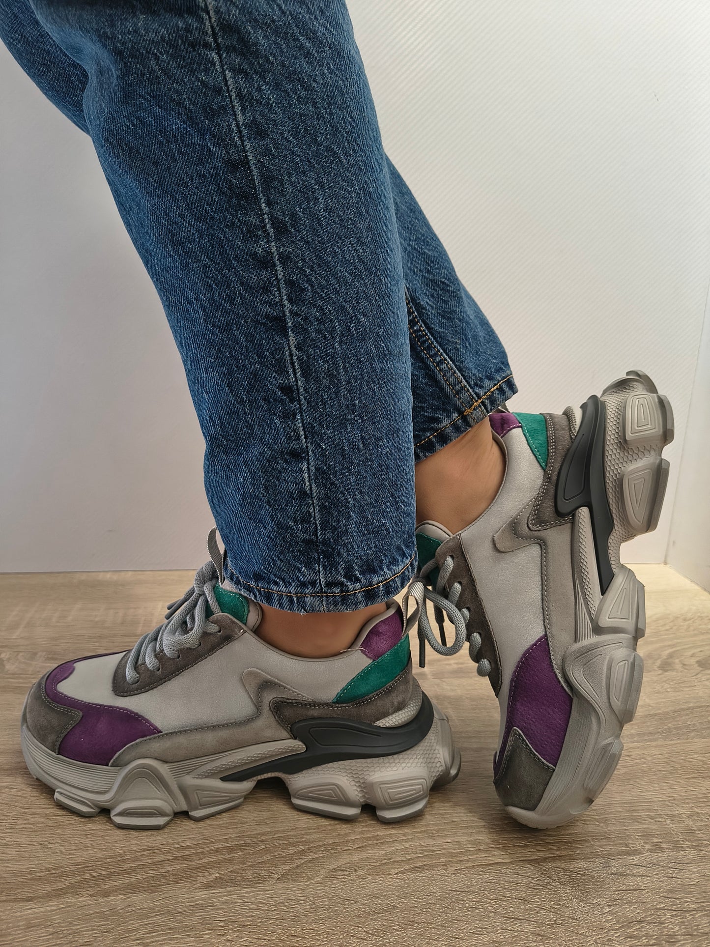 PANTOFI SPORT DAMA FRANCO GERARDO HY5796 GREY PURPLE