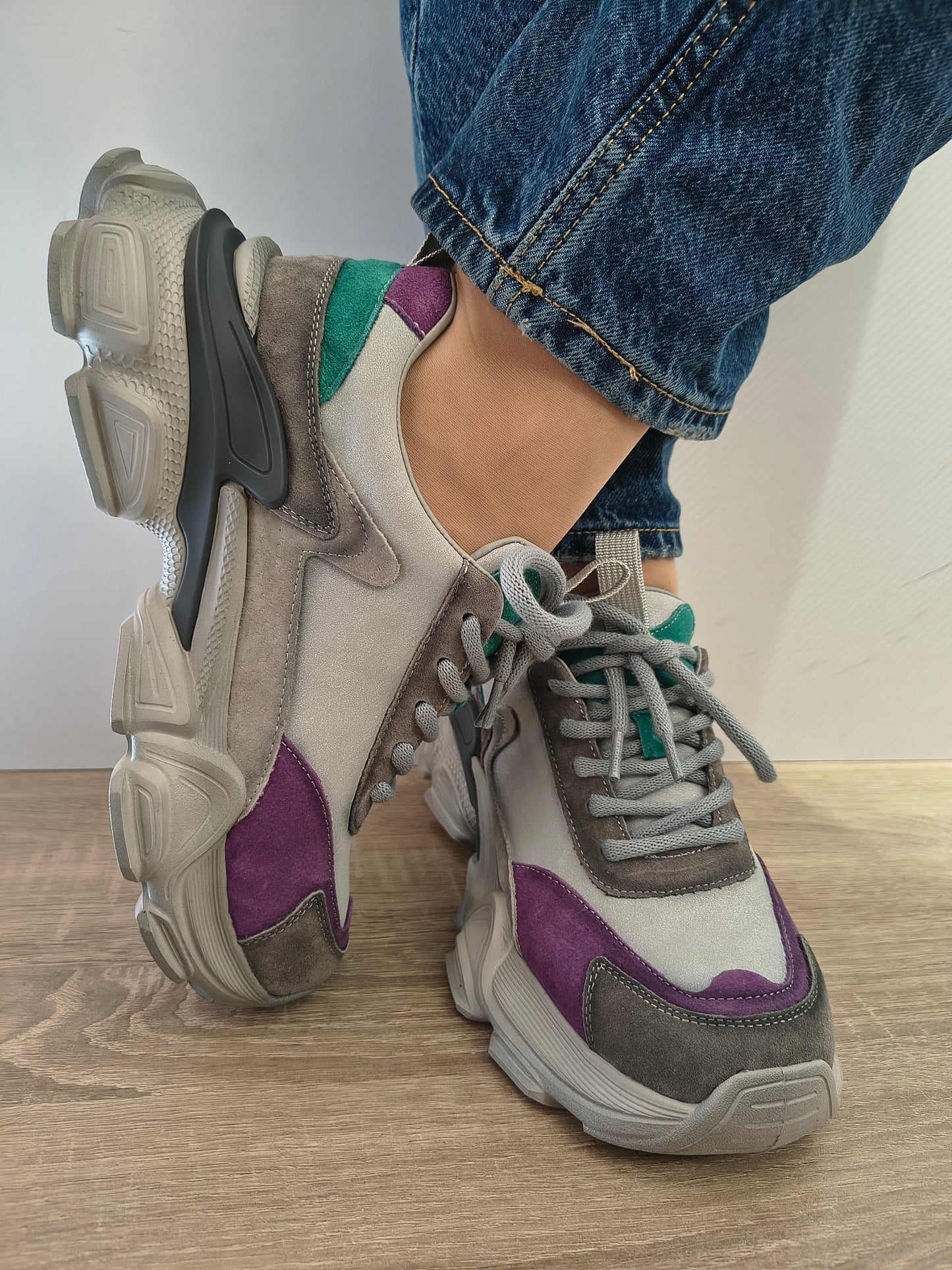 PANTOFI SPORT DAMA FRANCO GERARDO HY5796 GREY PURPLE