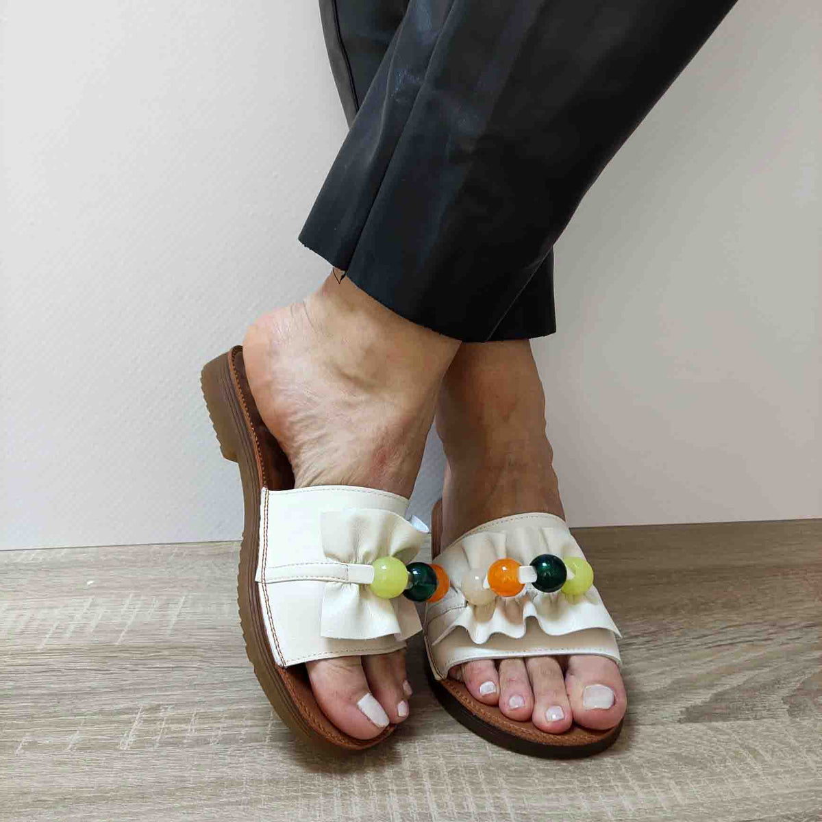 SABOTI CASUAL DAMA FORMAZIONE 6209 CREM - imagine 4