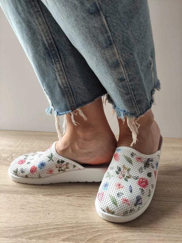 SABOTI MEDICALI DAMA ECO BIO C6221049E2 ALBI + FLORAL - imagine 2