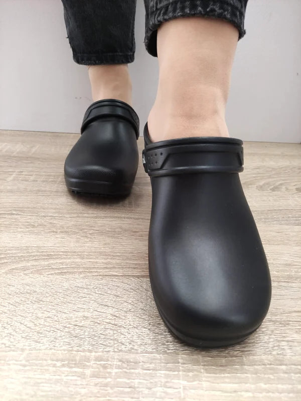 SABOTI WORK DAMA SKECHERS 08067EC BLK - imagine 4