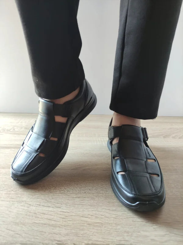 SANDALE BARBATI MELS 232706 NEGRE - imagine 4