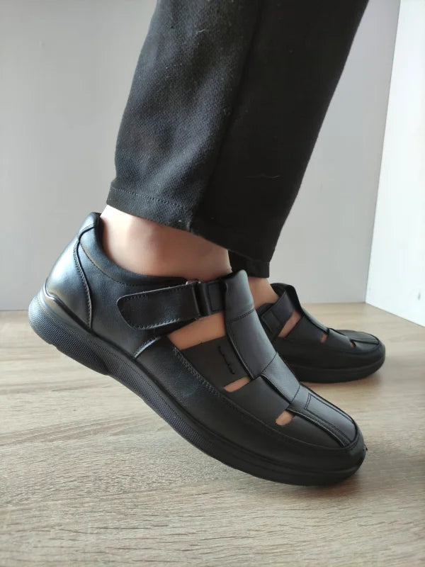 SANDALE BARBATI MELS 232706 NEGRE - imagine 5