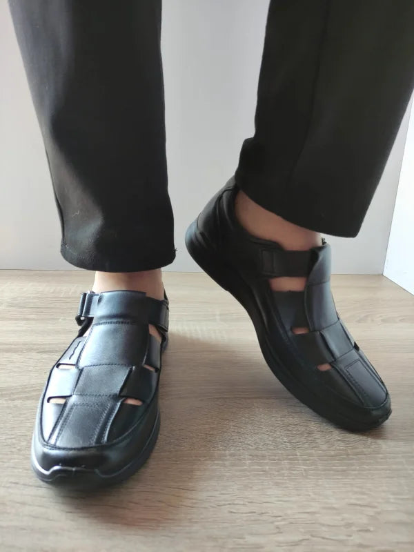 SANDALE BARBATI MELS 232706 NEGRE - imagine 3