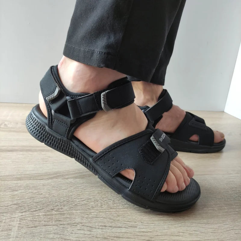 SANDALE BARBATI SKECHERS 229097 BBK - imagine 3