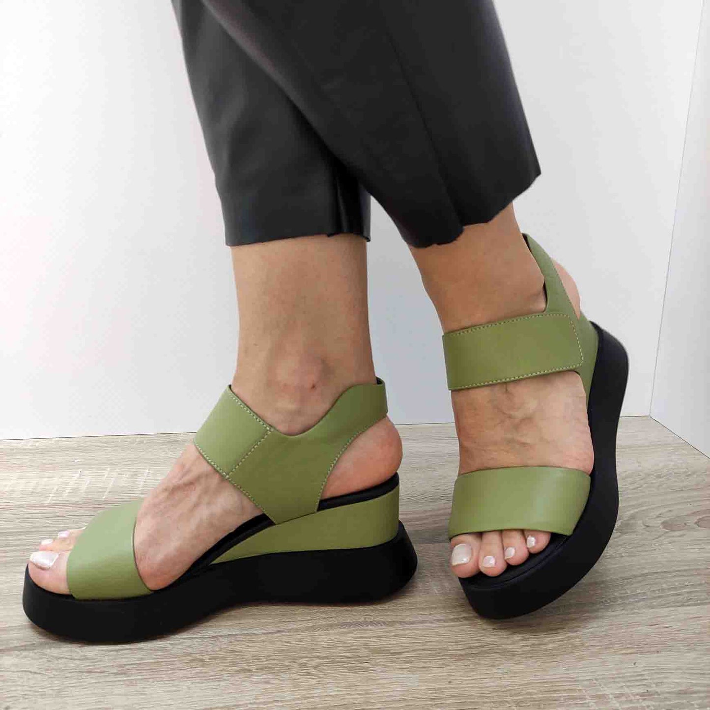 SANDALE CASUAL DAMA ANNA VIOTTI 840 00-M5 OLIVE