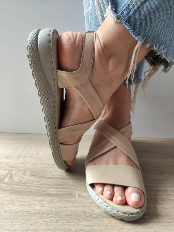 SANDALE CASUAL DAMA BIO FLEX 28-555 BEJ - imagine 3