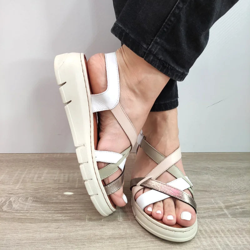 SANDALE CASUAL DAMA BIO FLEX FR-402 ALBE + COMB - imagine 3