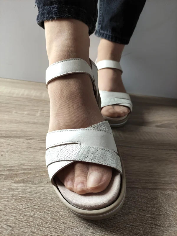 SANDALE CASUAL DAMA CAPRICE 28713-44 BEJ DESCHIS + COMB - imagine 4