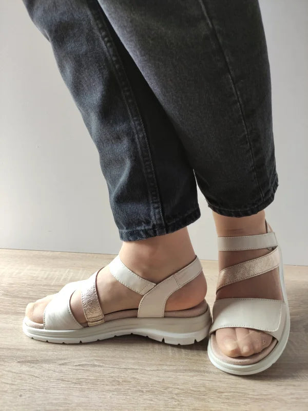 SANDALE CASUAL DAMA CAPRICE 28716-44 BEJ + AURIU - imagine 2