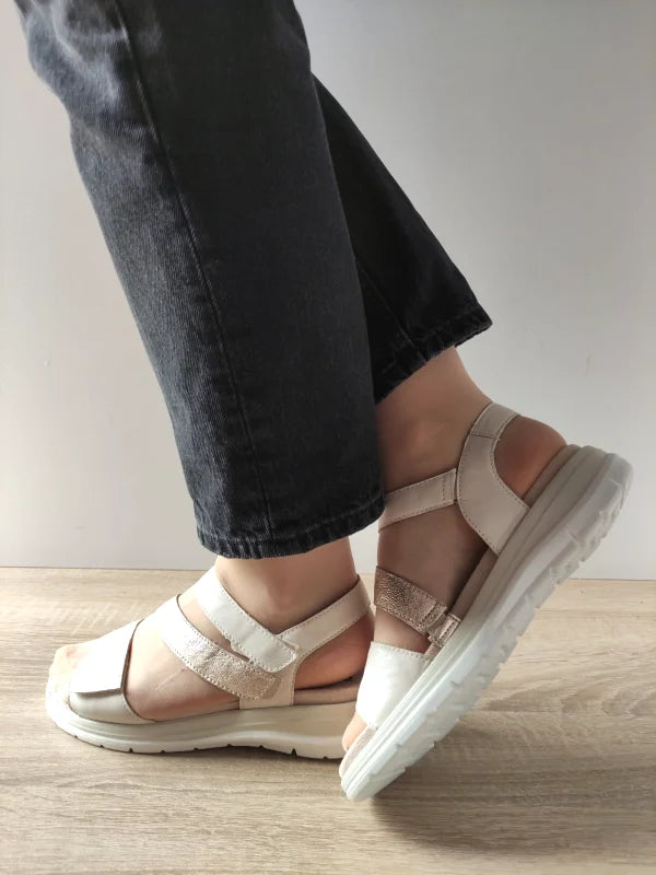 SANDALE CASUAL DAMA CAPRICE 28716-44 BEJ + AURIU - imagine 3