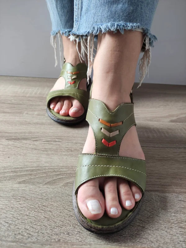 SANDALE CASUAL DAMA DYANY 4773 5 VERZI OLIVE - imagine 3