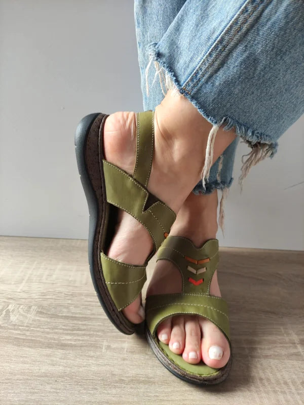 SANDALE CASUAL DAMA DYANY 4773 5 VERZI OLIVE - imagine 4