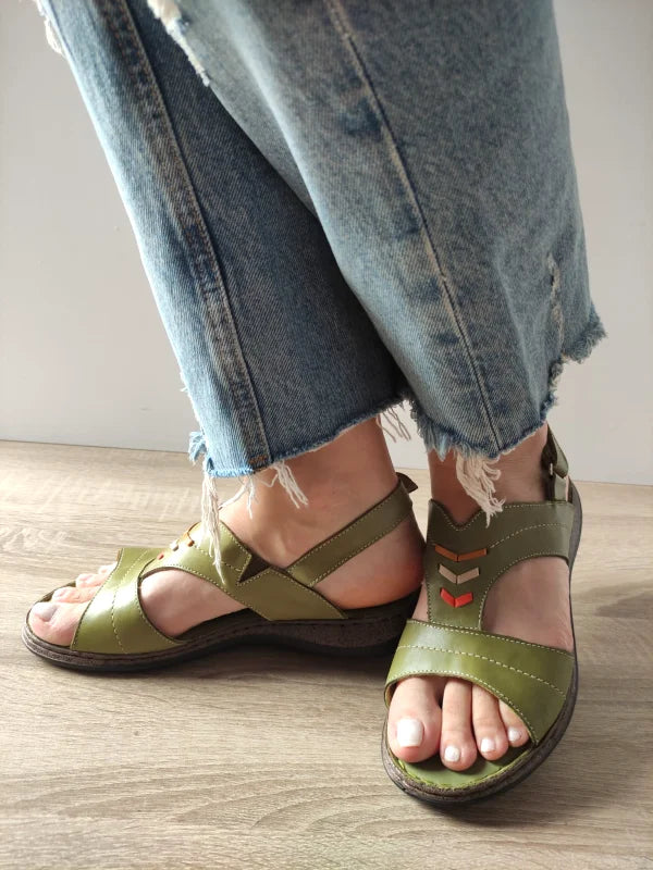 SANDALE CASUAL DAMA DYANY 4773 5 VERZI OLIVE - imagine 2