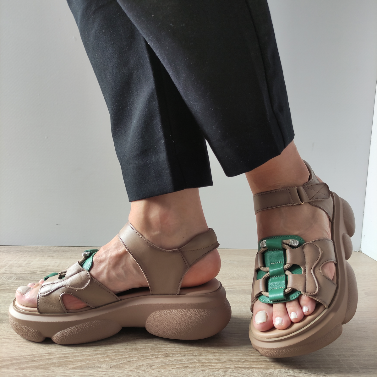 SANDALE CASUAL DAMA FORMAZIONE 2317 APRICOT - imagine 2