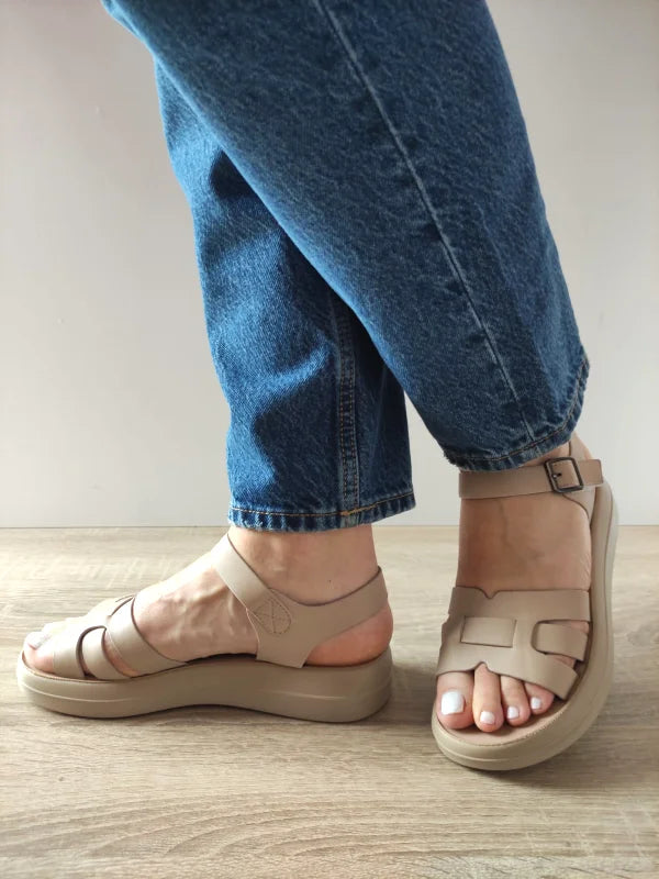 SANDALE CASUAL DAMA FORMAZIONE 246615T APRICOT - imagine 2