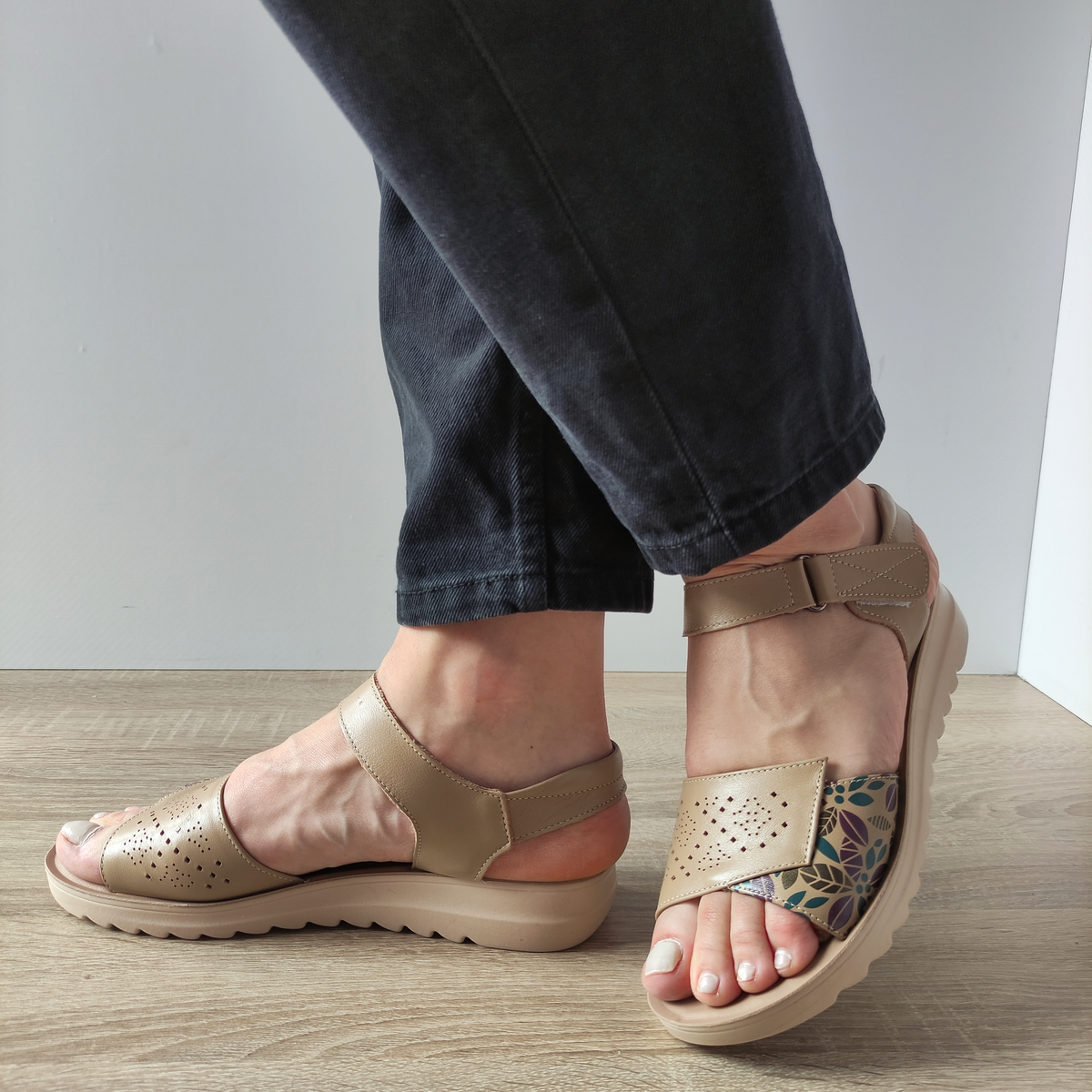 SANDALE CASUAL DAMA FORMAZIONE 27-10 APRICOT - imagine 2