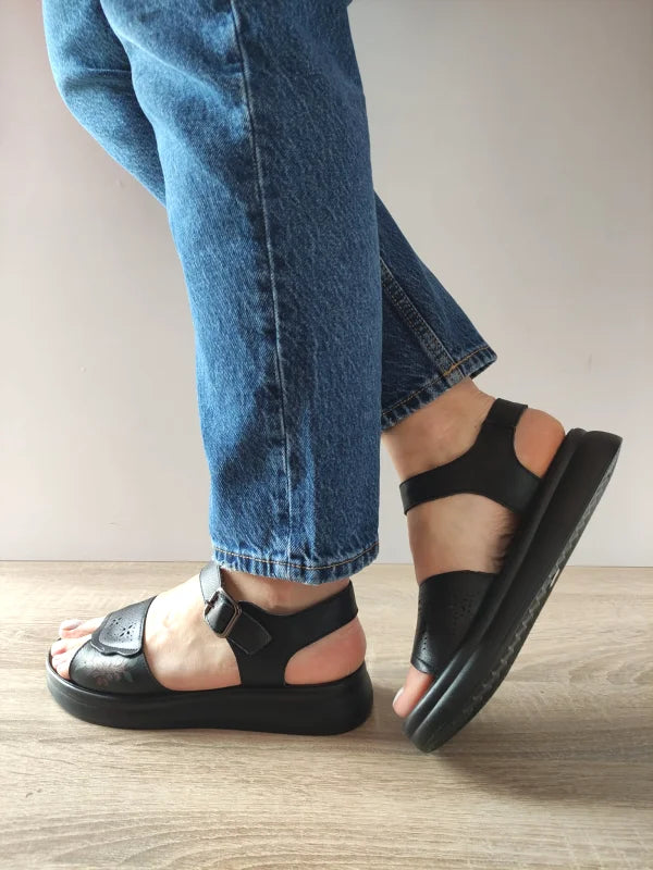 SANDALE CASUAL DAMA FORMAZIONE 28-38 NEGRE - imagine 5