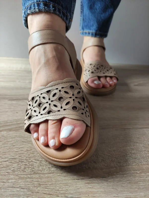 SANDALE CASUAL DAMA FORMAZIONE 33177 APRICOT - imagine 3