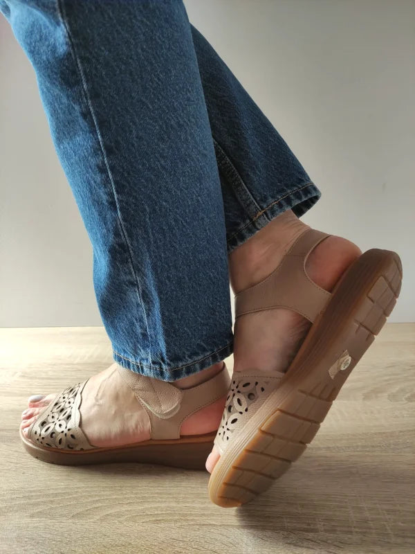SANDALE CASUAL DAMA FORMAZIONE 33177 APRICOT - imagine 5