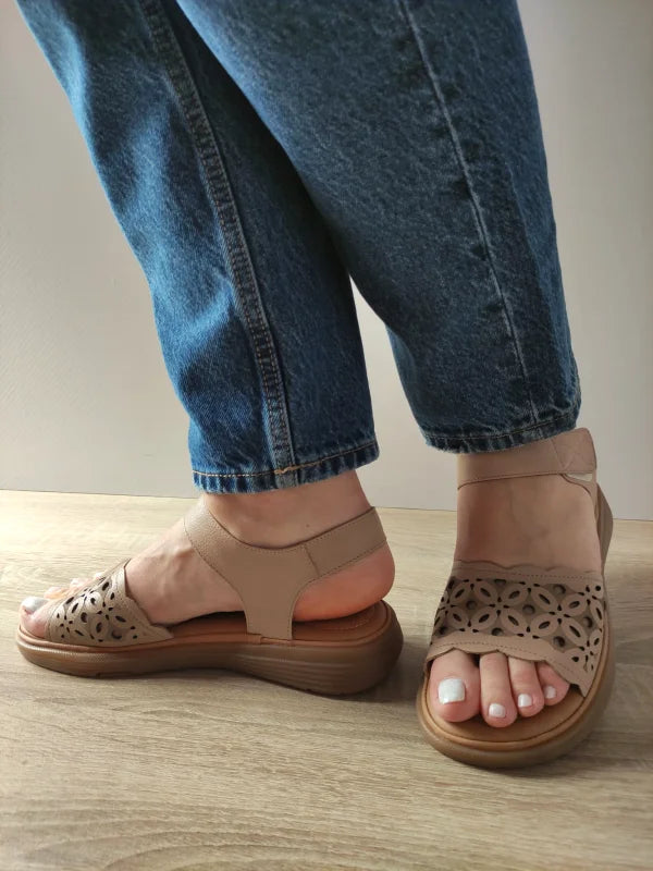 SANDALE CASUAL DAMA FORMAZIONE 33177 APRICOT - imagine 2
