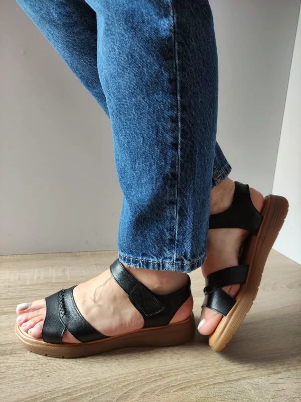 SANDALE CASUAL DAMA FORMAZIONE 33182 NEGRE - imagine 3