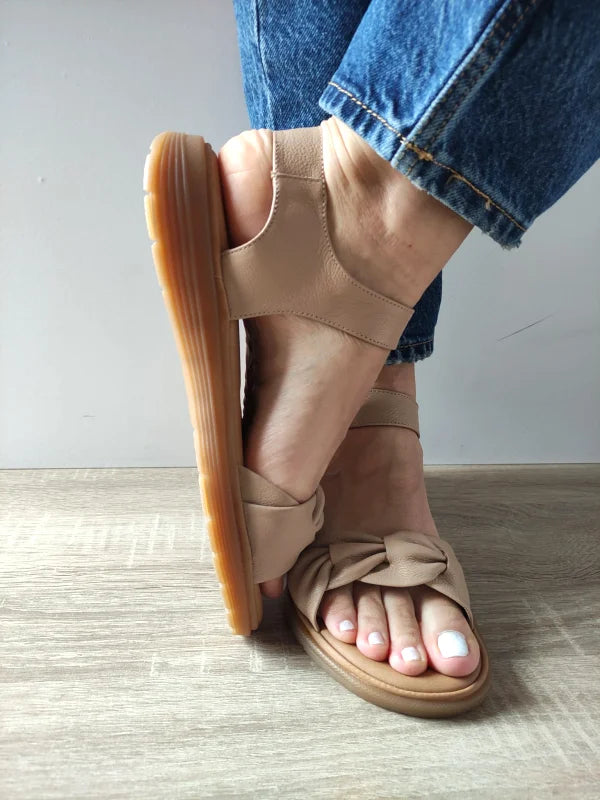 SANDALE CASUAL DAMA FORMAZIONE 33193 BEJ - imagine 3