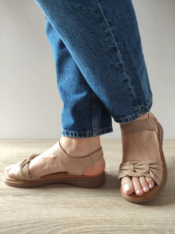 SANDALE CASUAL DAMA FORMAZIONE 33193 BEJ - imagine 2