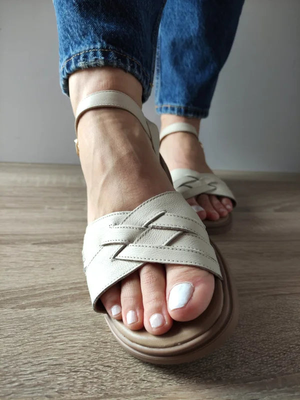 SANDALE CASUAL DAMA FORMAZIONE 5251 CREM - imagine 5