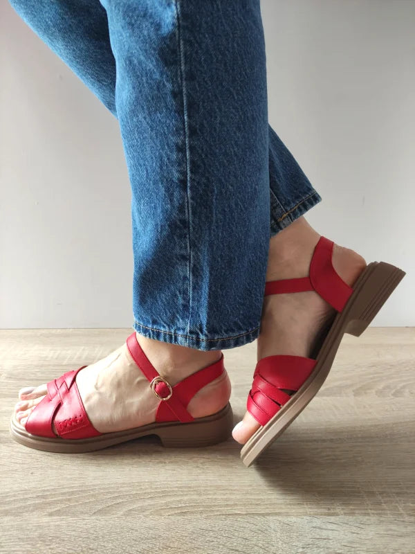 SANDALE CASUAL DAMA FORMAZIONE 5251 ROSII - imagine 3