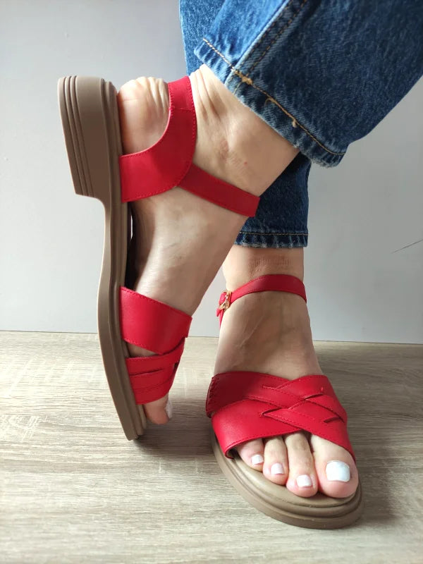 SANDALE CASUAL DAMA FORMAZIONE 5251 ROSII - imagine 5