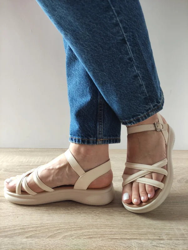 SANDALE CASUAL DAMA FORMAZIONE 802 BEJ - imagine 2