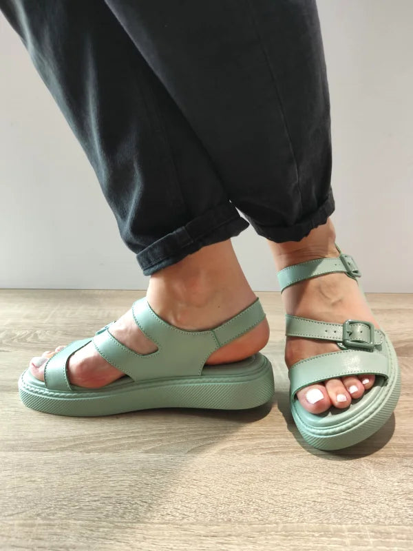 SANDALE CASUAL DAMA FORMAZIONE K247-1 VERZI MENTA - imagine 2