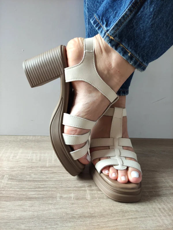 SANDALE CASUAL DAMA FORMAZIONE TP1007-2 CREM - imagine 3