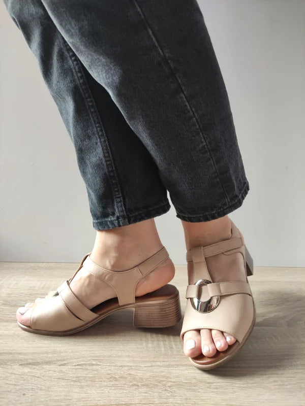 SANDALE CASUAL DAMA PASS 160029B 52-N BEJ - imagine 2