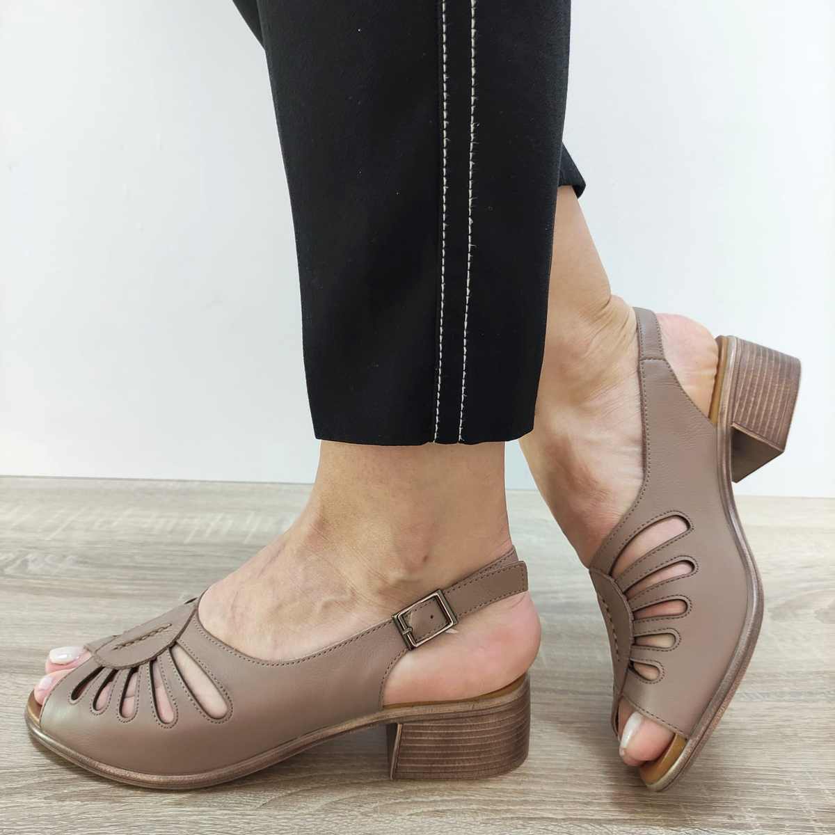 SANDALE CASUAL DAMA PASS 200039 B2-N GREJ - imagine 2